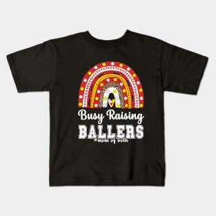 Busy Raising Ballers, Softball Kids T-Shirt